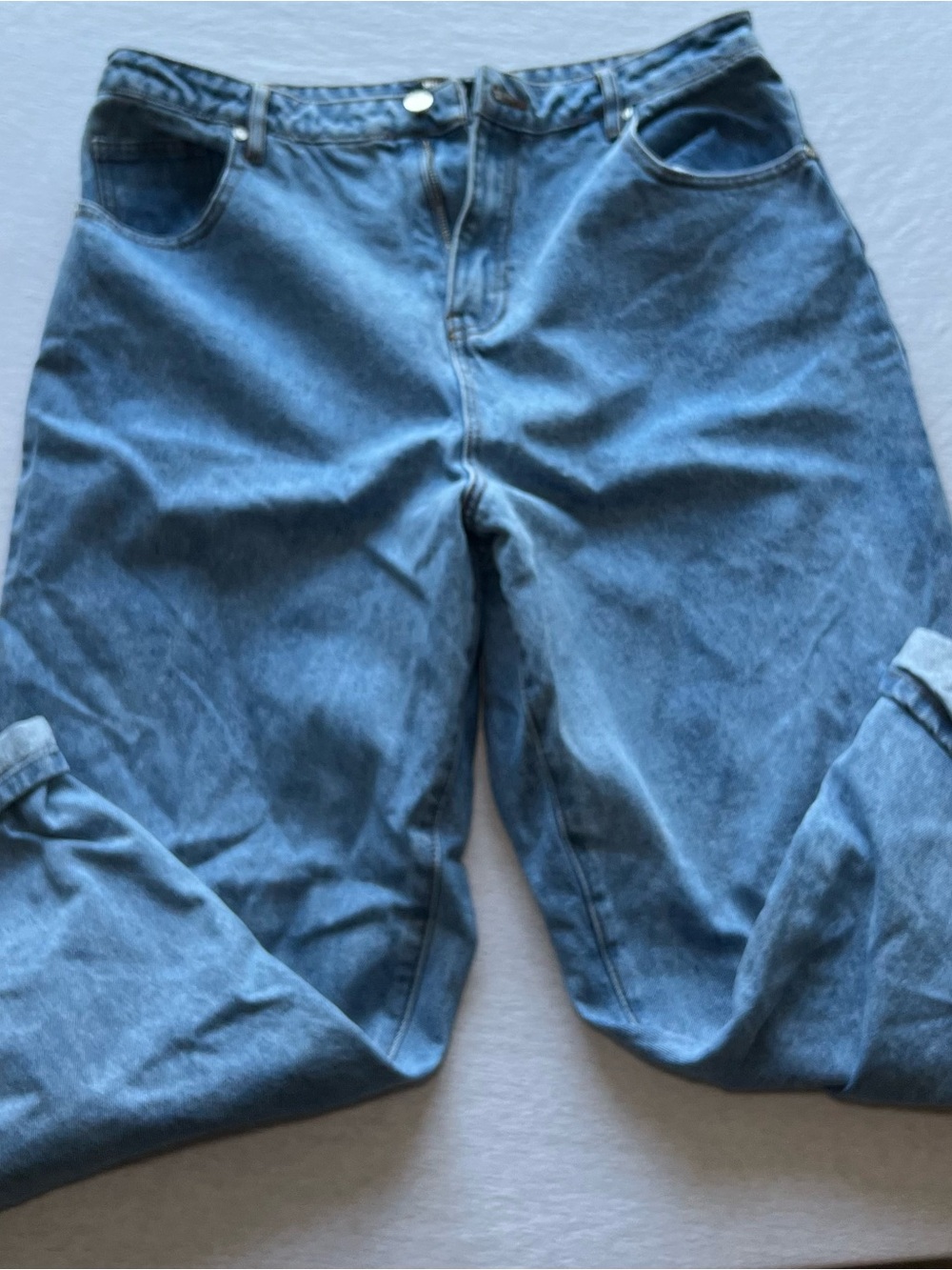 Missguided High-Waist Blue Denim Jeans